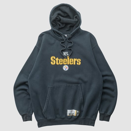 Pittsburgh Steelers NFL 2010s Hooded Pullover Sweatshirt - Black - L by Fanatics Real Vintage