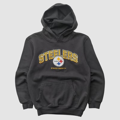 Pittsburgh Steelers NFL 2010's Hooded Pullover Sweatshirt - Black - Yth L by Fanatics Real Vintage
