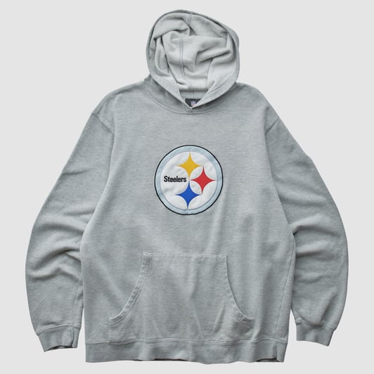 Pittsburgh Steelers NFL 2010s Hooded Pullover Sweatshirt - Gray - S by Fanatics Real Vintage