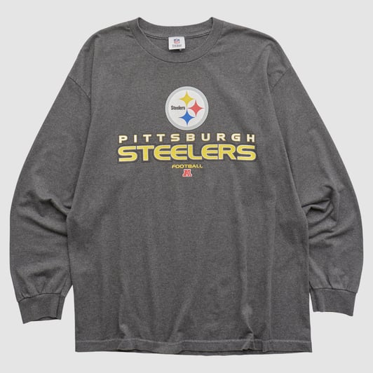 Pittsburgh Steelers NFL 2010s Long Sleeve T-shirt - Dark Heather Gray - 2XL by Fanatics Real Vintage