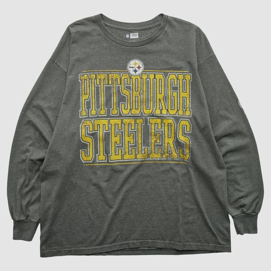 Pittsburgh Steelers NFL 2010s Long Sleeve T-shirt - Dark Heather Gray - L by Fanatics Real Vintage