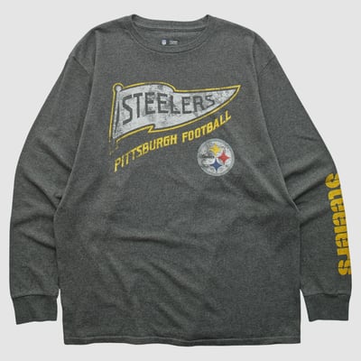 Pittsburgh Steelers NFL 2010s Long Sleeve T-shirt - Dark Heather Gray - M by Fanatics Real Vintage