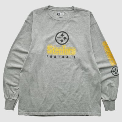 Pittsburgh Steelers NFL 2010s Long Sleeve T-shirt - Heather Gray - M by Fanatics Real Vintage