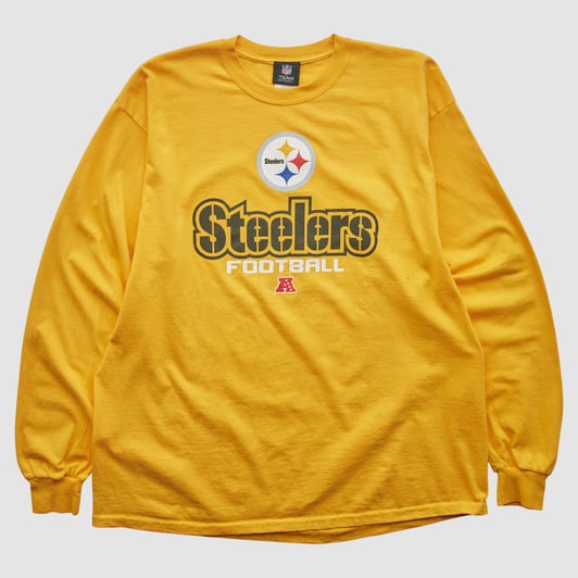 Pittsburgh Steelers NFL 2010s Long Sleeve T-shirt - Yellow - XL by Fanatics Real Vintage