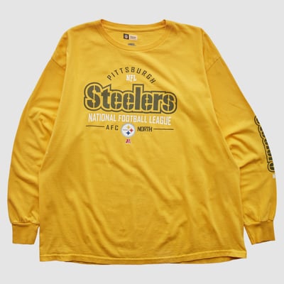Pittsburgh Steelers NFL 2010s Long Sleeve T-shirt - Yellow - XL by Fanatics Real Vintage