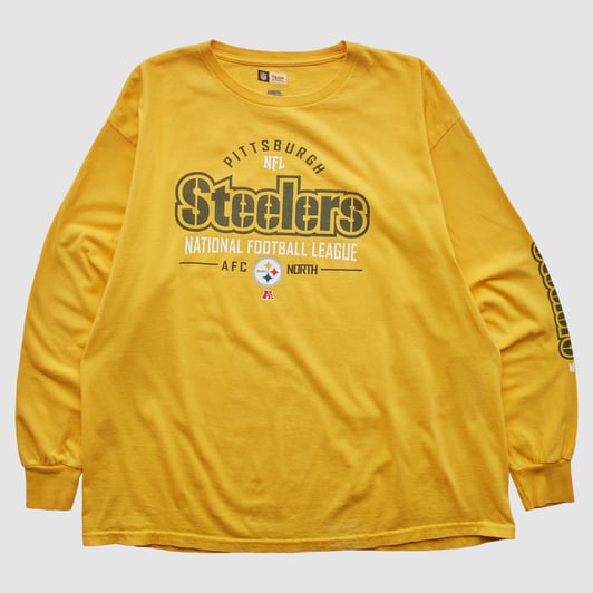 Pittsburgh Steelers NFL 2010s Long Sleeve T-shirt - Yellow - XL by Fanatics Real Vintage