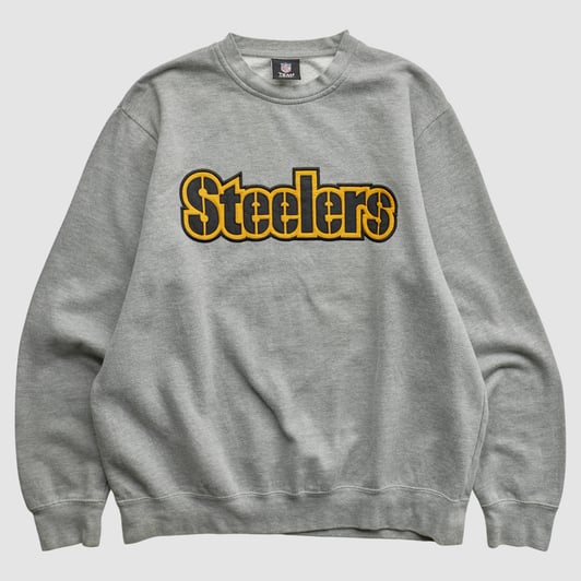 Pittsburgh Steelers NFL 2010s Pullover Sweatshirt - Gray - L by Fanatics Real Vintage