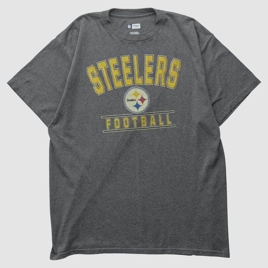 Pittsburgh Steelers NFL 2010s T-shirt - Charcoal - L by Fanatics Real Vintage