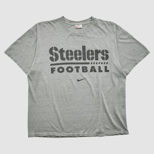 Pittsburgh Steelers Nike 90s T-shirt - Gray - XL by Fanatics Real Vintage