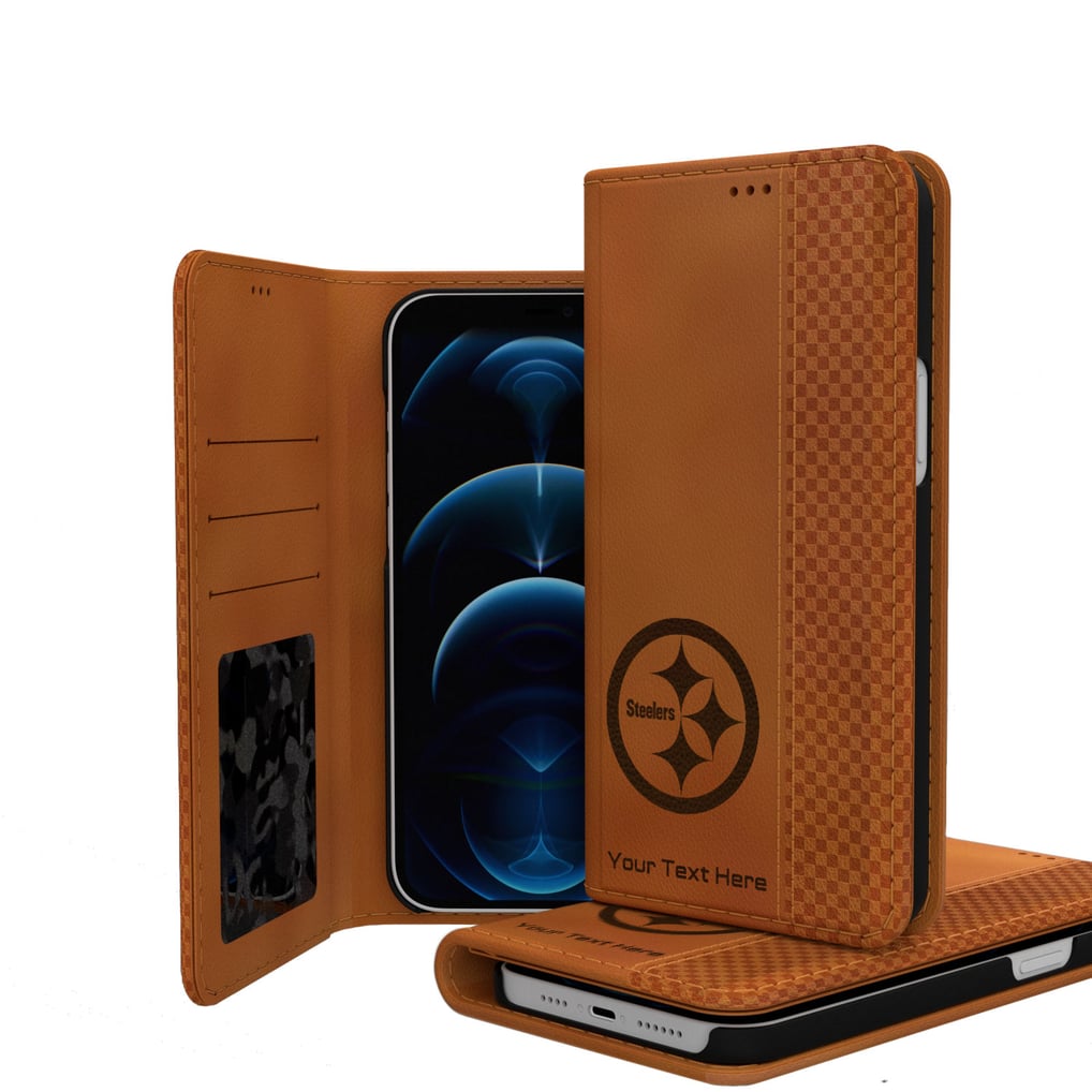 Pittsburgh Steelers Personalized Burn Design iPhone Folio Case
