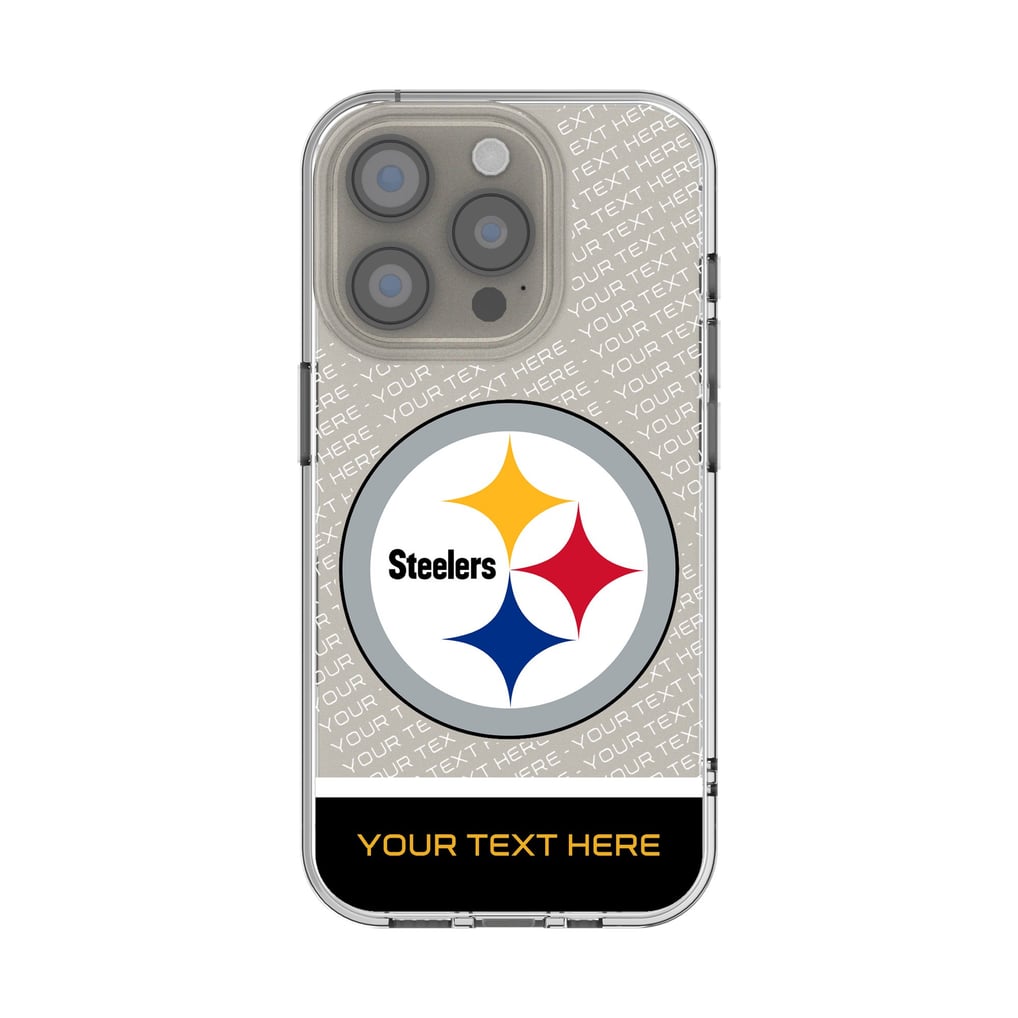 Pittsburgh Steelers Personalized Endzone Plus Design iPhone Clear Case