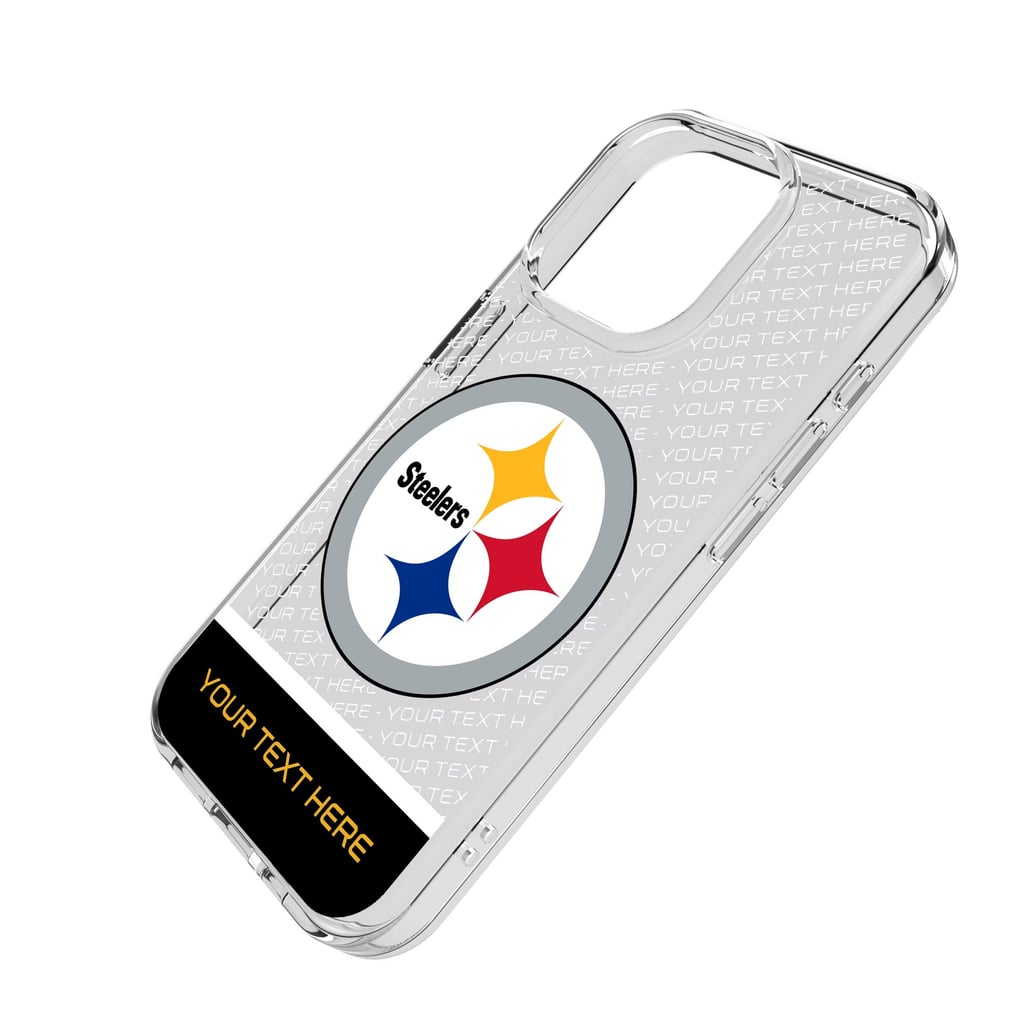 Pittsburgh Steelers Personalized Endzone Plus Design iPhone Clear Case