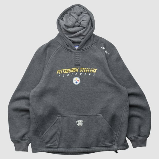Pittsburgh Steelers Realtree 2000s Hooded Pullover Sweatshirt - Dark Heather Gray - S by Fanatics Real Vintage