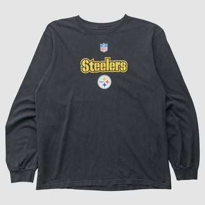 Pittsburgh Steelers Reebok 2000s Long Sleeve T-shirt - Black - L by Fanatics Real Vintage