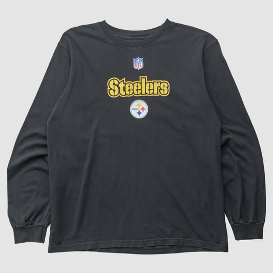 Pittsburgh Steelers Reebok 2000s Long Sleeve T-shirt - Black - L by Fanatics Real Vintage