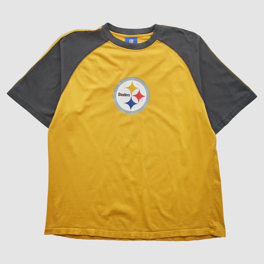 Pittsburgh Steelers Reebok 2000s T-shirt - Yellow - 2XL by Fanatics Real Vintage