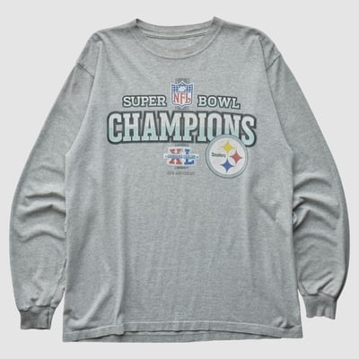 Pittsburgh Steelers Reebok 2006 Long Sleeve T-shirt - Heather Gray - M by Fanatics Real Vintage