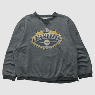 Pittsburgh Steelers Reebok 2006 Pullover Sweatshirt - Dark Heather Gray - XL by Fanatics Real Vintage