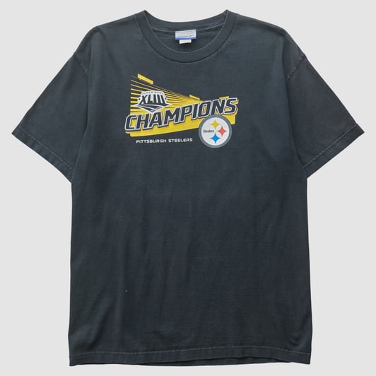 Pittsburgh Steelers Reebok 2009 T-shirt - Black - S by Fanatics Real Vintage