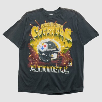 Pittsburgh Steelers Riddell 1997 T-shirt - Black - XL by Fanatics Real Vintage