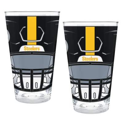 Pittsburgh Steelers Two-Piece 16oz. Helmet Pint Glass Set