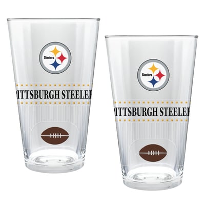 Pittsburgh Steelers Two-Piece 16oz. Stadium Pint Glass Set