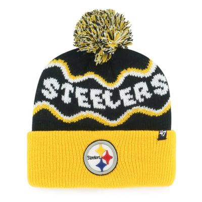  Pittsburgh Steelers '47 Preschool Squiggle Script Cuffed Knit Hat - Black