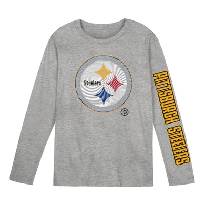 Pittsburgh Steelers Outerstuff Preschool Air Raid Long Sleeve T-Shirt - Gray