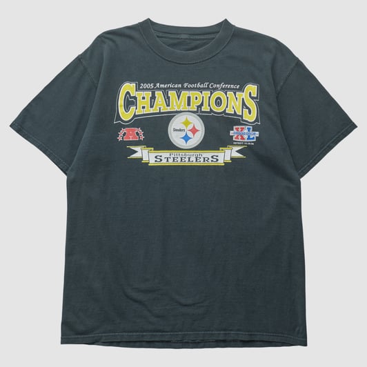 Super Bowl XL 2005 T-shirt - Black - L by Fanatics Real Vintage