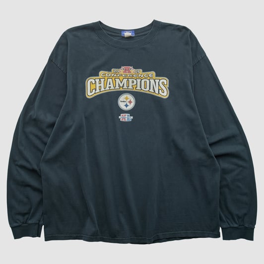 Super Bowl XL Reebok 2005 Long Sleeve T-shirt - Black - 2XL by Fanatics Real Vintage