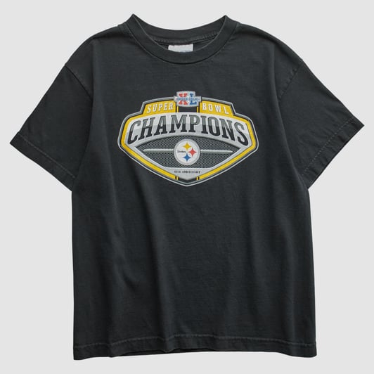Super Bowl XL Reebok 2006 T-shirt - Black - Yth L by Fanatics Real Vintage