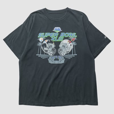 Super Bowl XLIII 2009 T-shirt - Black - 2XL by Fanatics Real Vintage