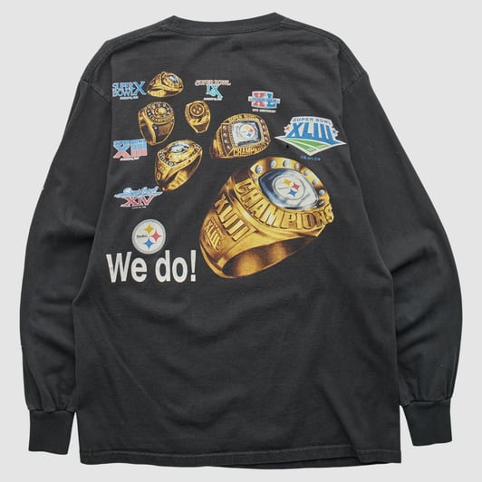Super Bowl XLIII NFL 2009 Long Sleeve T-shirt - Black - S by Fanatics Real Vintage