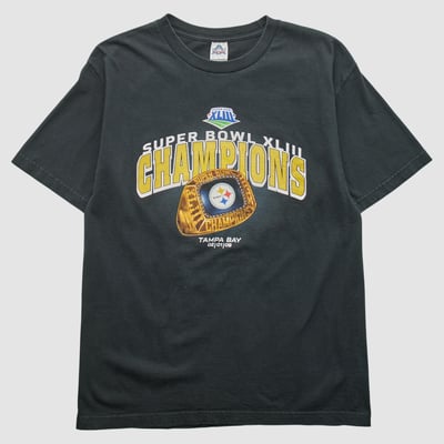 Superbowl XLIII - Pittsburg Steelers Alstyle 2009 T-shirt - Black - M by Fanatics Real Vintage