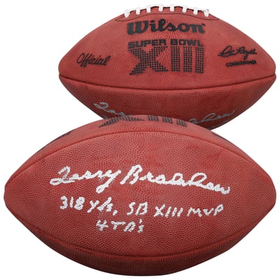 Terry Bradshaw Pittsburgh Steelers Autographed Fanatics Authentic Wilson Duke Super Bowl XIII Football with Multiple Inscriptions - Limited Edition of 5