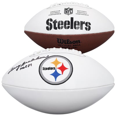 Terry Bradshaw Pittsburgh Steelers Autographed Fanatics Authentic Wilson White Panel Football with "HOF 89" Inscription 