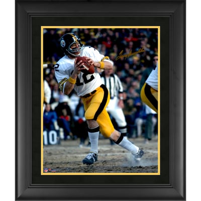 Terry Bradshaw Pittsburgh Steelers Fanatics Authentic Framed Autographed 16" x 20" White Jersey Photograph