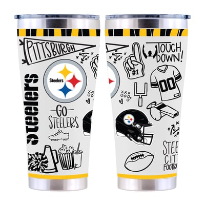 Pittsburgh Steelers The Memory Company 30oz. Sketchpad Stainless Steel Tumbler