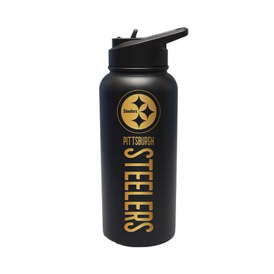 Pittsburgh Steelers The Memory Company 32oz. Stainless Steel Gold Lettering Tumbler
