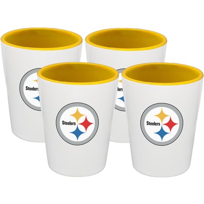 Pittsburgh Steelers The Memory Company Four-Pack Ceramic Shot Glass Set