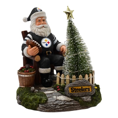 Pittsburgh Steelers The Memory Company Santa Figurine with LED Tree