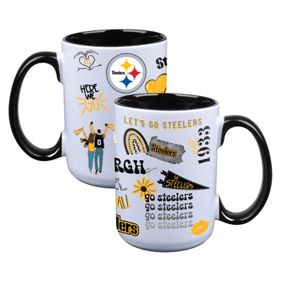 Pittsburgh Steelers The Memory Company Two-Piece 15oz. Loco Coffee Mug Set