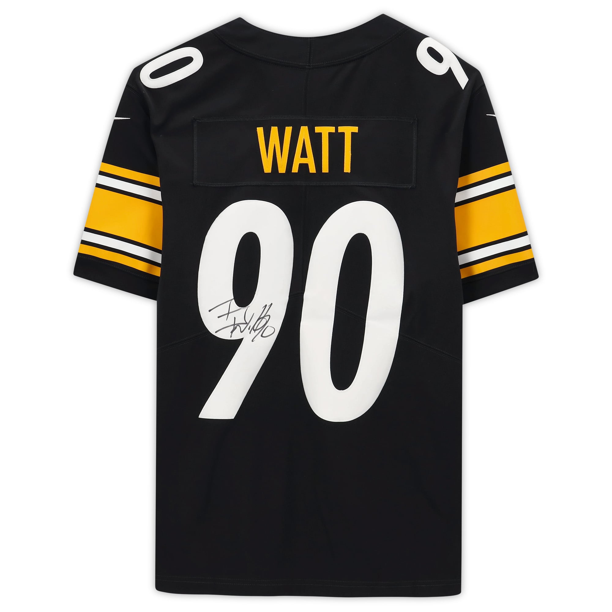 Autographed Pittsburgh Steelers T.J. Watt Fanatics Authentic Black