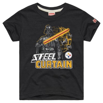  Pittsburgh Steelers Homage Toddler NFL x Star Wars Dark Side Tri-Blend T-Shirt - Charcoal