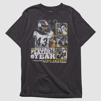 Troy Polamalu Reebok 2010 T-shirt - Black - S by Fanatics Real Vintage