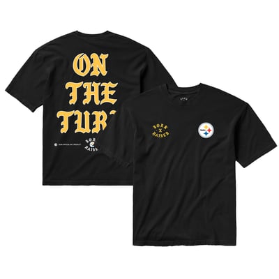 Pittsburgh Steelers Born x Raised Unisex On The Turf T-Shirt - Black
