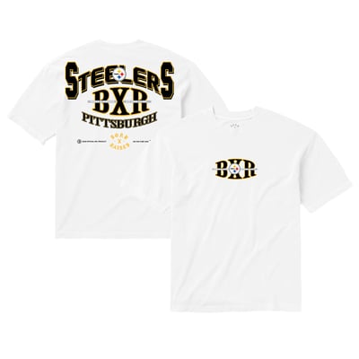 Pittsburgh Steelers Born x Raised Unisex Block Letter T-Shirt - White