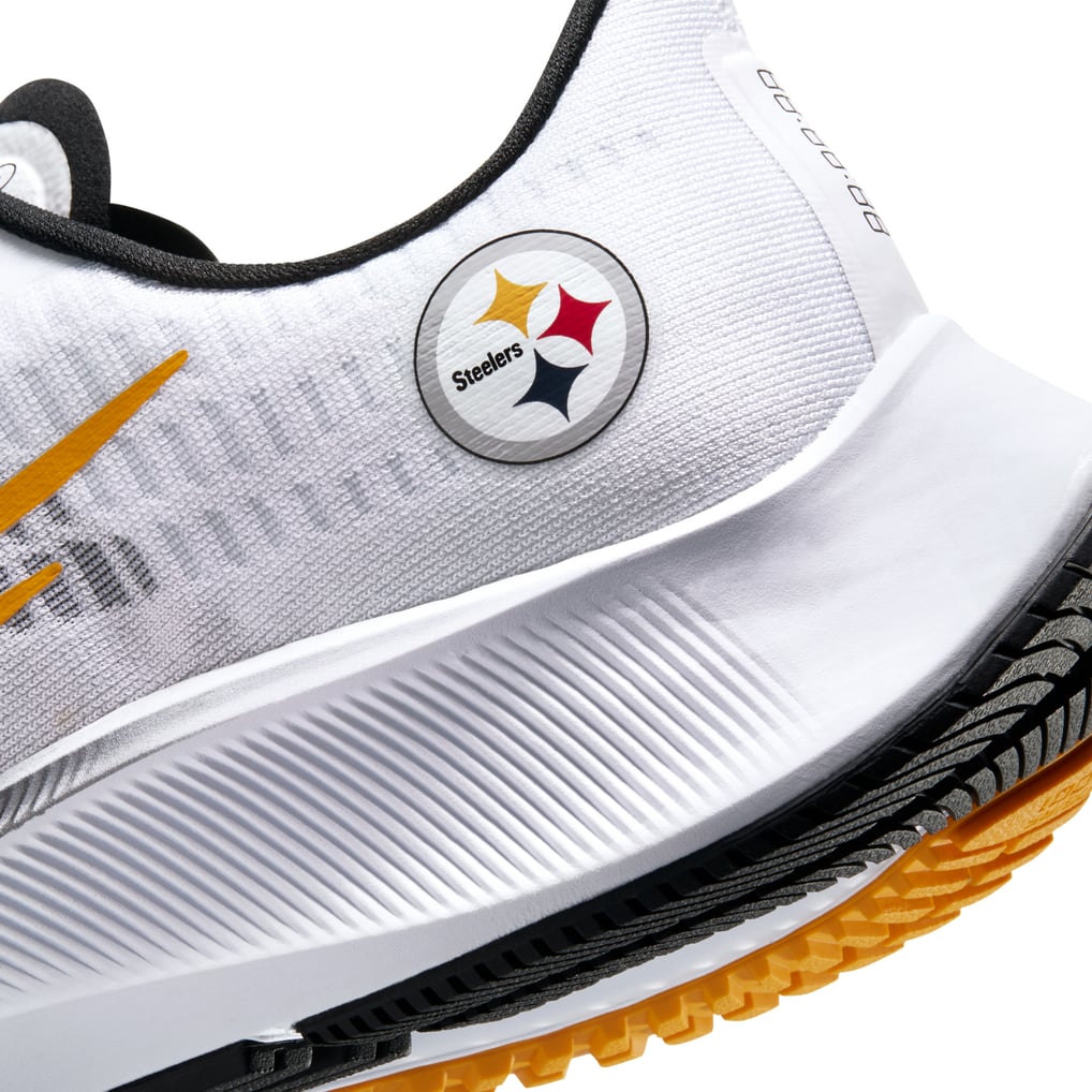 Pittsburgh Steelers Nike Unisex Zoom Pegasus 37 Running Shoe - White