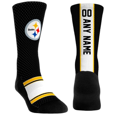 Pittsburgh Steelers Rock Em Unisex Custom Jersey Crew Socks - Black