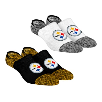 Pittsburgh Steelers Rock Em Unisex Two-Pack Marl No-Show Socks